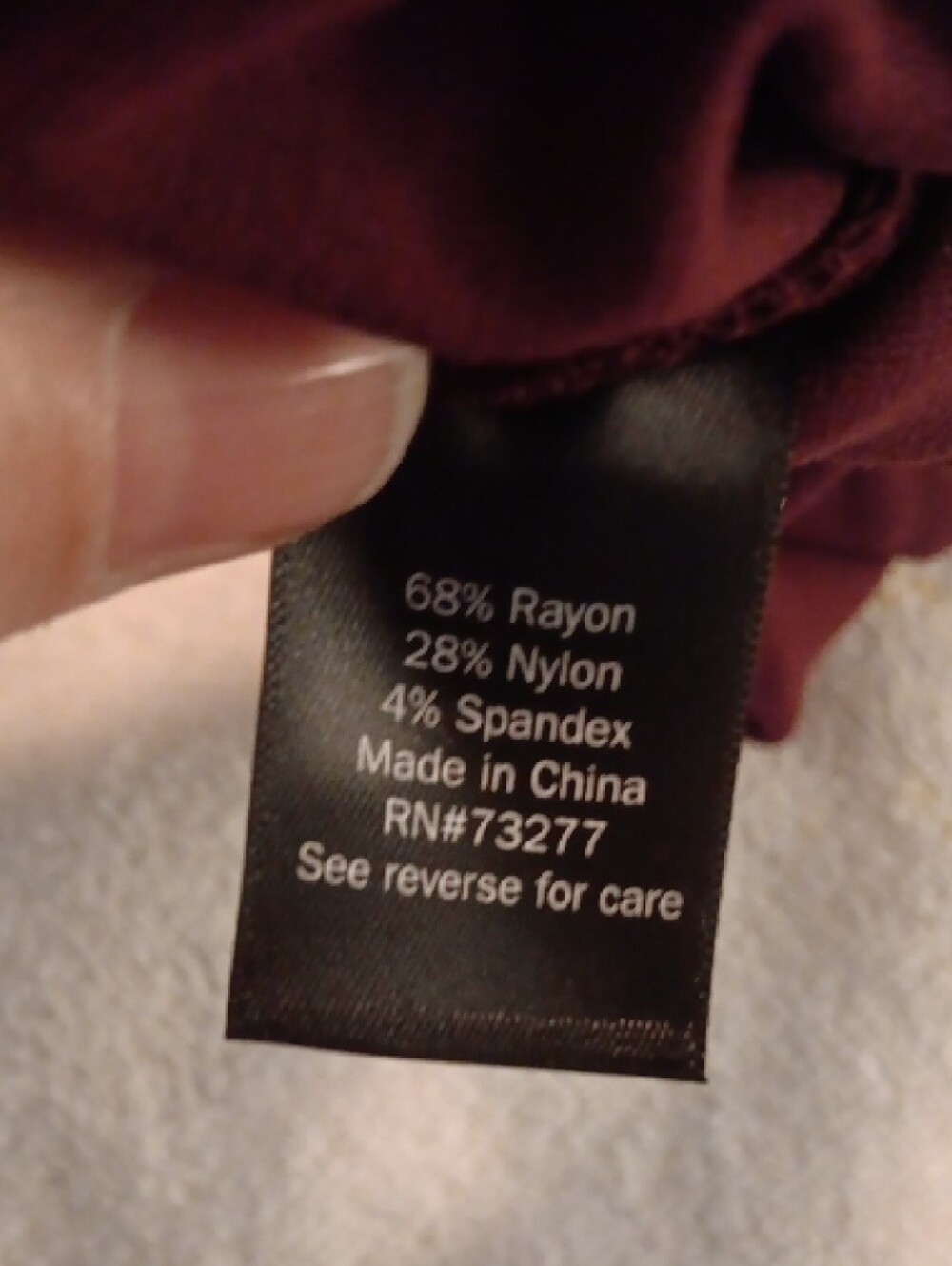SO Women's Tie-Waist Trousers in Wine - Picture 4 of 6
